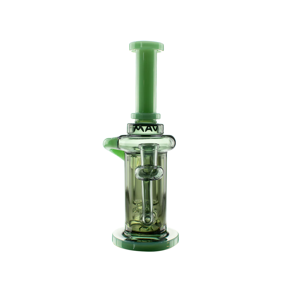 MAV Glass - Abalone Cove Incycler Dab Rig with Single Uptake, 9" Height, Front View