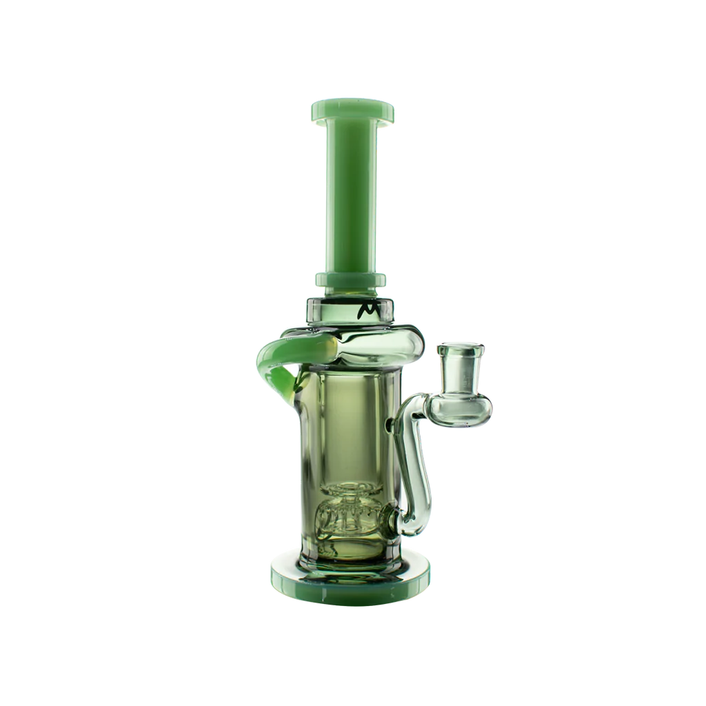 MAV Glass - Abalone Cove Incycler Dab Rig, Single Uptake, 9", Seafoam Variant, Front View