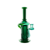 MAV Glass Abalone Cove Incycler in Teal, 9" Single Uptake Recycler Dab Rig, Side View