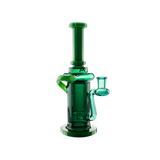 MAV Glass Abalone Cove Incycler in Teal, 9" Single Uptake Recycler Dab Rig, Side View