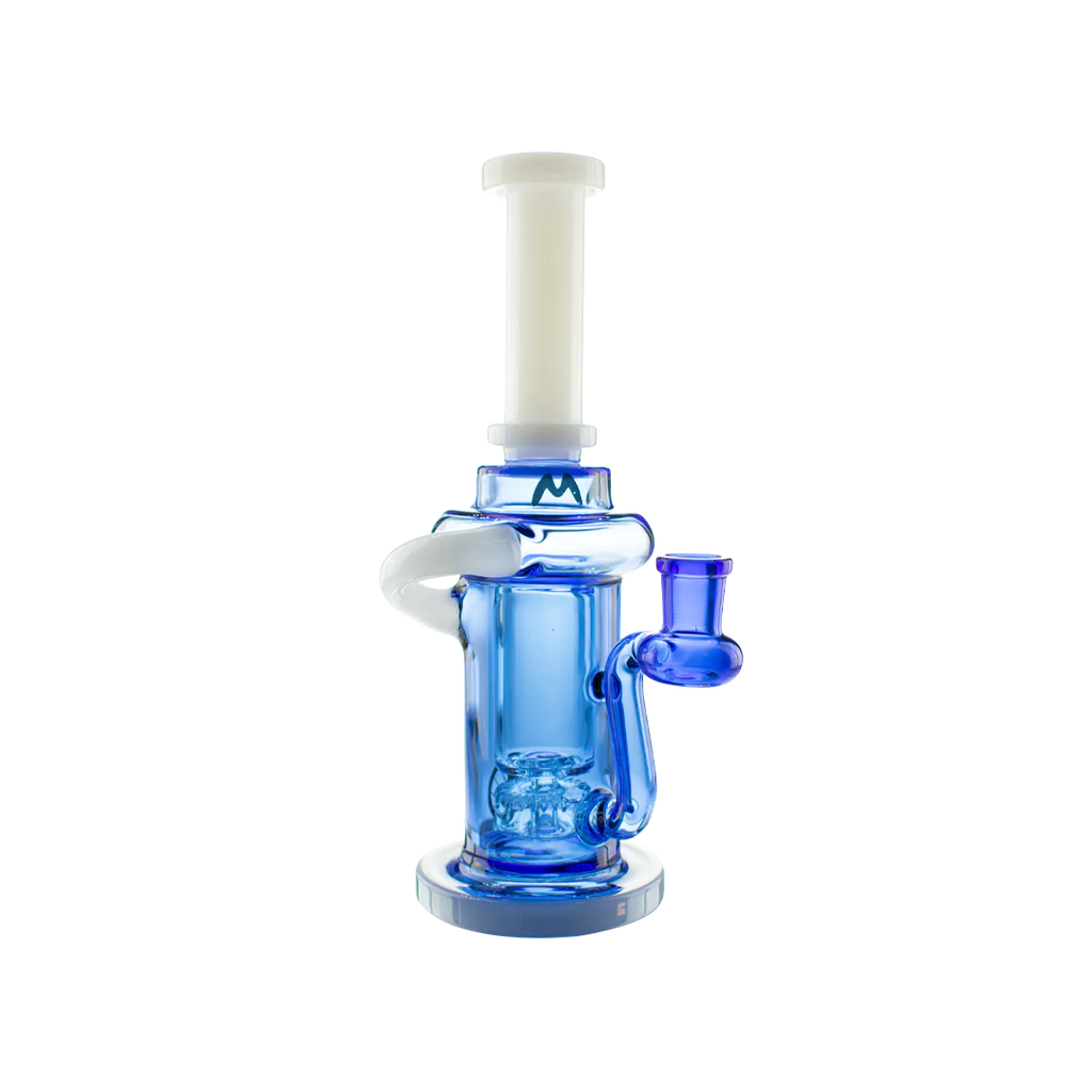 MAV Glass - Abalone Cove Incycler Dab Rig in Ink Blue, 9" with Glass on Glass Joint