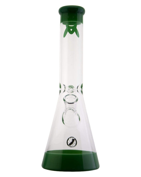 MAV Glass - Forest Green Accent Color Beaker Bong, 12" Height, 5mm Thick Borosilicate Glass