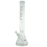MAV Glass 18" Blunt Bhaddie X Mav Collab Beaker Bong with deep bowl and clear design