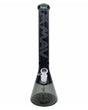 MAV Glass - Black Color Float Beaker Bong, 18" Height, Front View on White Background
