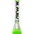 MAV Glass - Green Black Color Float Beaker Bong, 18" Height, 5mm Thickness, Front View