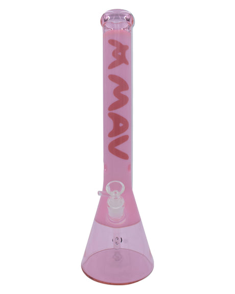 MAV Glass - Pink Color Float Beaker Bong with 18" Height and 5mm Thickness - Front View