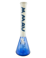 MAV Glass - 18" Color Float Sleeve Beaker Bong in Blue with 5mm Thickness - Front View