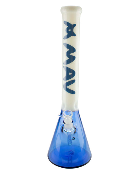 MAV Glass - 18" Color Float Sleeve Beaker Bong in Blue with 5mm Thickness - Front View