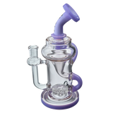 MAV Glass - Monterey Recycler Dab Rig with Vortex Percolator, 8.25" Tall, Side View