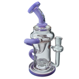 MAV Glass - Monterey Recycler Dab Rig with Vortex Percolator, 8.25" Tall, Front View