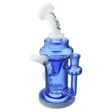 MAV Glass - Monterey Recycler Dab Rig in Blue with Vortex Percolator and Glass on Glass Joint