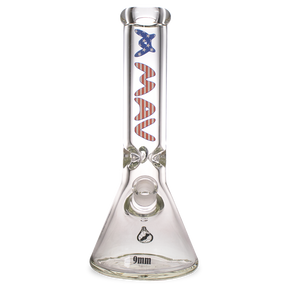 MAV Glass - 12" X 9mm Beaker Bong Mav Valor Special Edition with American Helix