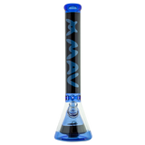 MAV Glass 18" Manhattan Pyramid Beaker in Black/Blue with Slitted Pyramid Percolator