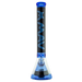 MAV Glass 18" Manhattan Pyramid Beaker in Black/Blue with Slitted Pyramid Percolator
