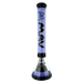 MAV Glass 18" Manhattan Pyramid Beaker in Black/Purple with Slitted Percolator - Front View