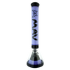 MAV Glass 18" Manhattan Pyramid Beaker in Black/Purple with Slitted Percolator - Front View