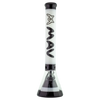 MAV Glass 18" Manhattan Pyramid Beaker in Black/White with Slitted Percolator - Front View