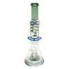 MAV Glass - 2 Tone Slitted Pyramid Beaker with Freezable Coil, 14" Height, Front View