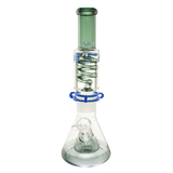 MAV Glass - 2 Tone Slitted Pyramid Beaker with Freezable Coil, 14" Height, Front View