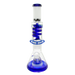 MAV Glass - 2 Tone Blue & White Slitted Pyramid Beaker with Freezable Coil System