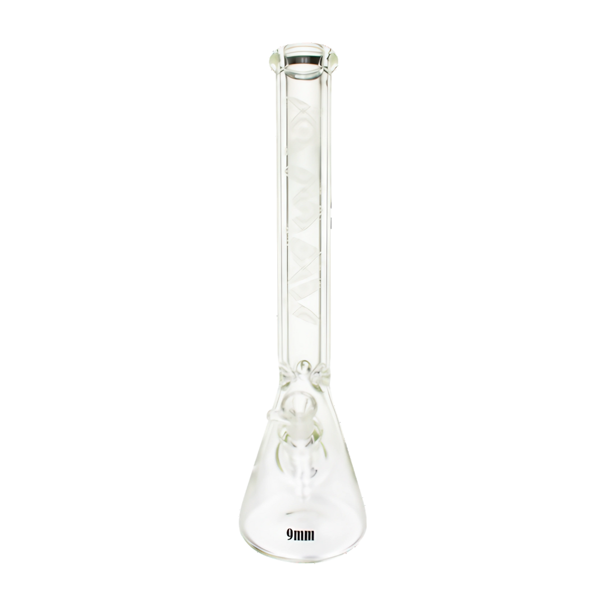 MAV Glass - 18" Beaker Bong with 9mm Thick Glass, Glow in the Dark - Front View