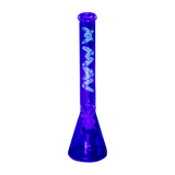 MAV Glass - 9mm Beaker Bong - Glow In The Dark Design, Front View
