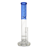 MAV Glass - 16" Double Honeycomb Straight Tube Bong in Blue with Thick Glass