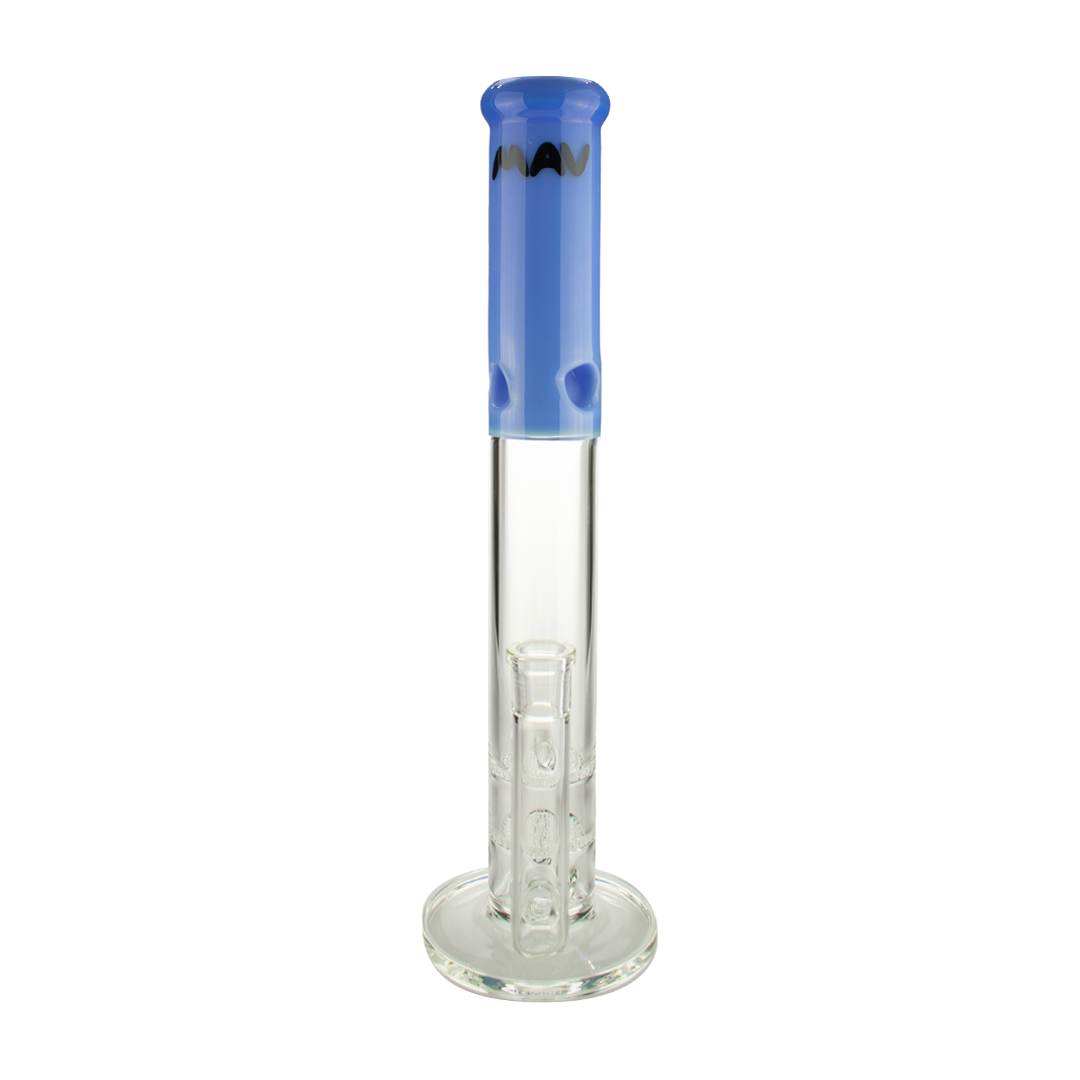 MAV Glass 16" Straight Tube Bong with Double Honeycomb Percolator in Lavender