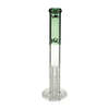MAV Glass - 16" Double Honeycomb Straight Tube Bong, Smoke Variant, Front View