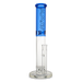 MAV Glass 15'' Honeycomb Straight Tube Bong in Blue with Thick Glass, Front View
