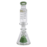 MAV Glass - Mini Pyramid Freezable Coil System Bong with Slitted Percolator, Front View
