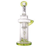MAV Glass - Pch Recycler Dab Rig with Vortex Percolator, 10" Height, Side View