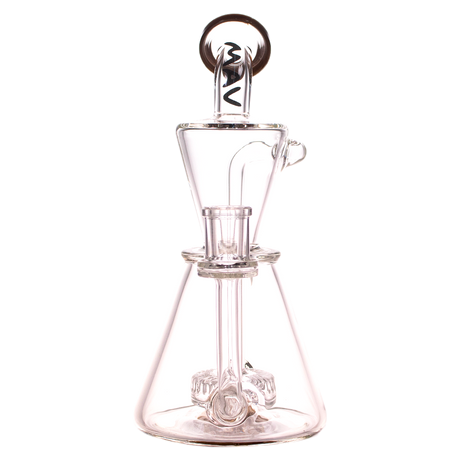 MAV Glass Santa Monica Slitted Puck Perc Dab Rig with Cyclone Percolator - Front View