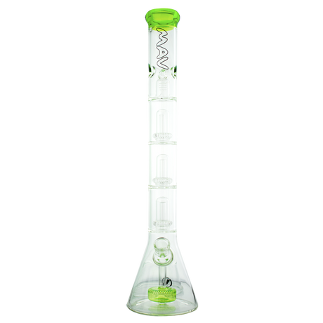 MAV Glass - Slitted Puck to UFO Beaker Bong with 18-19mm Joint Size, Front View on White Background