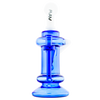 MAV Glass - The Big Bear Recycler Dab Rig in Blue & White with Honeycomb Percolator - Front View