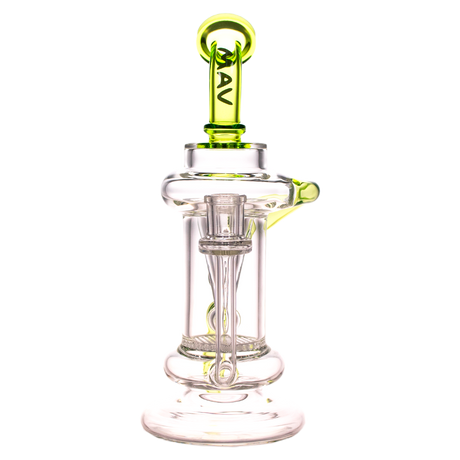 MAV Glass - The Big Bear Recycler Dab Rig with Honeycomb Percolator, 9.5" Tall, Front View