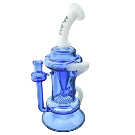 MAV Glass - The Big Bear Recycler Dab Rig with Honeycomb Percolator, 9.5" tall, front view on white background