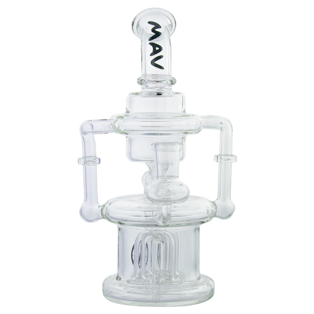 MAV Glass - The Griffith Microscopic 8" Puck Recycler Dab Rig with Showerhead Percolator