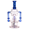 MAV Glass - Ink Blue Griffith Microscopic Slitted Puck Recycler, Front View on White
