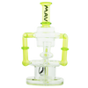 MAV Glass - The Griffith Microscopic Slitted Puck Recycler Dab Rig with Showerhead Percolator, Front View