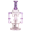 MAV Glass - The Griffith Microscopic Slitted Puck Recycler in Purple, 8" Tall with Showerhead Percolator