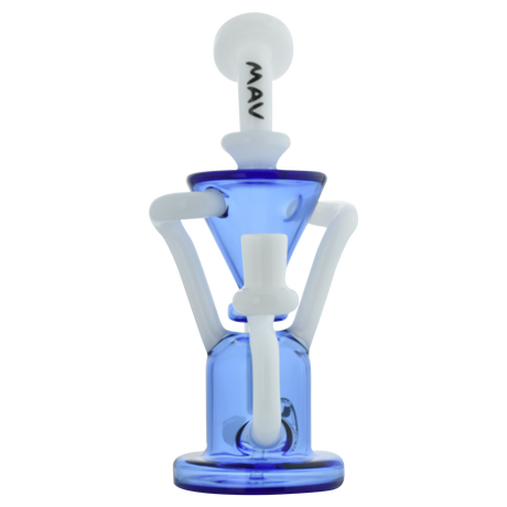 MAV Glass - The Humboldt Dab Rig with Vortex Percolator in Blue - Front View