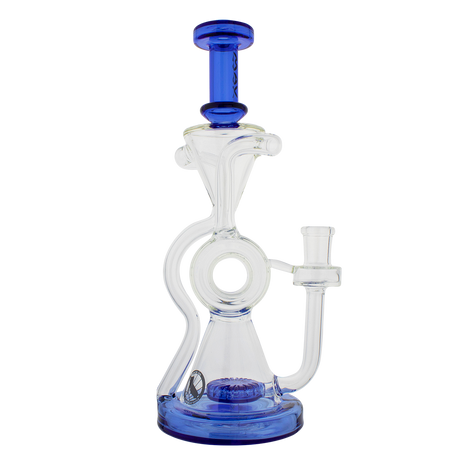 MAV Glass - The Ojai Barrel Slitted Puck Recycler with Vortex Percolator, 11" Tall, Front View