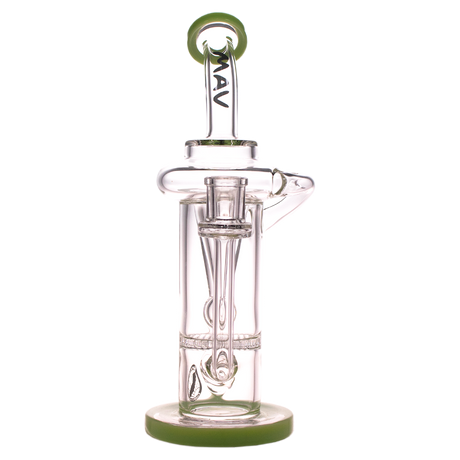 MAV Glass - The Sonoma Recycler Bong with Vortex Percolator, 10" Height, Front View