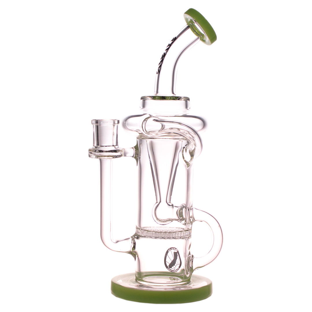 MAV Glass - The Sonoma Recycler Bong with Vortex Percolator, 10" Height, 14mm Joint - Front View