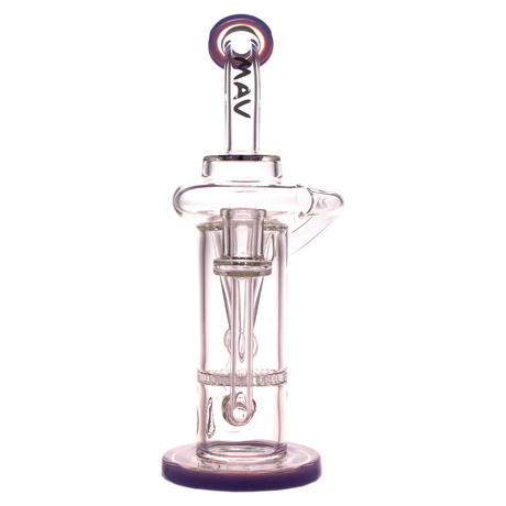 MAV Glass - The Sonoma Recycler Bong with Cyclone Percolator - Clear Glass - Front View