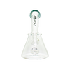MAV Glass Mini Bent Neck Beaker Bong in Aqua, 7" Portable Design with Glass on Glass Joint