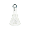 MAV Glass Mini Bent Neck Beaker in Dark Blue, 7" Compact Design with Glass on Glass Joint