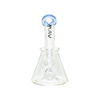 MAV Glass Mini Bent Neck Beaker Bong in Ink Blue with Glass on Glass Joint