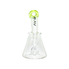 MAV Glass Mini Bent Neck Beaker Bong, 7" Height, 14mm Glass on Glass Joint, Portable Design